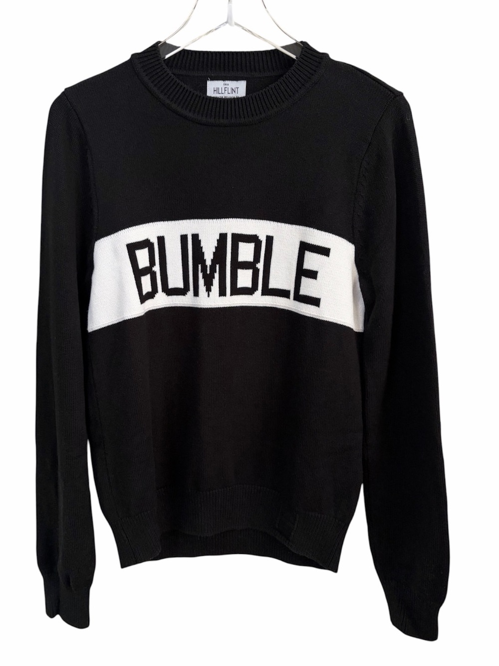 Hillflint | Bumble Black White Crew Neck Sweater